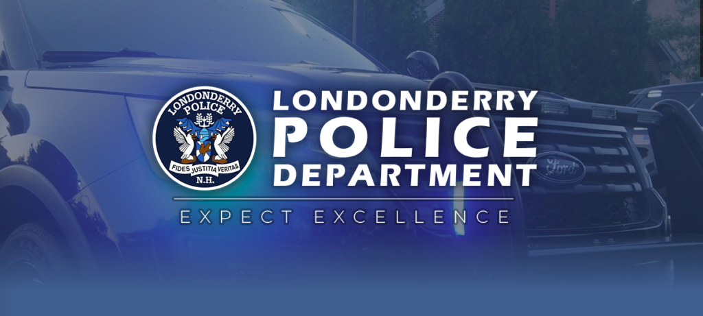 an image background on their frontpage of the Londonderry Police Department's website londonderrynhpd.org